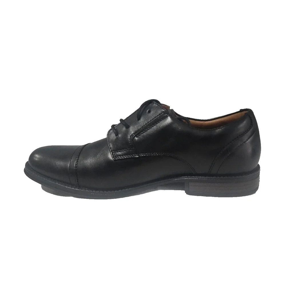 NEW George Men's‎ Dress Shoes Size 10.5 Branford Oxford Black Faux Leather